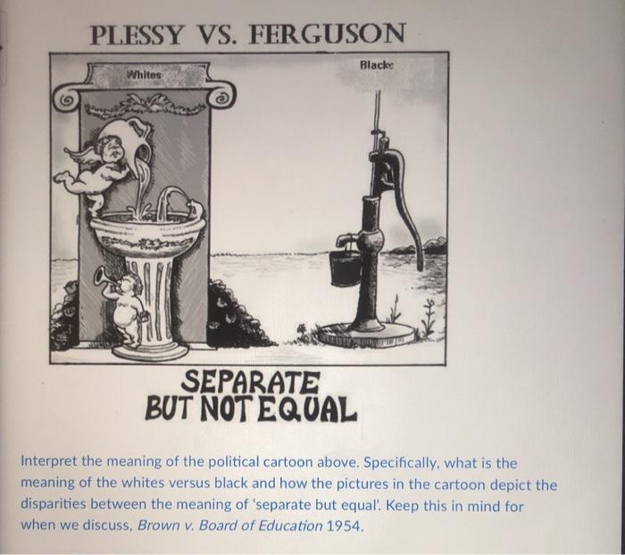 Plessy vs ferguson political cartoon