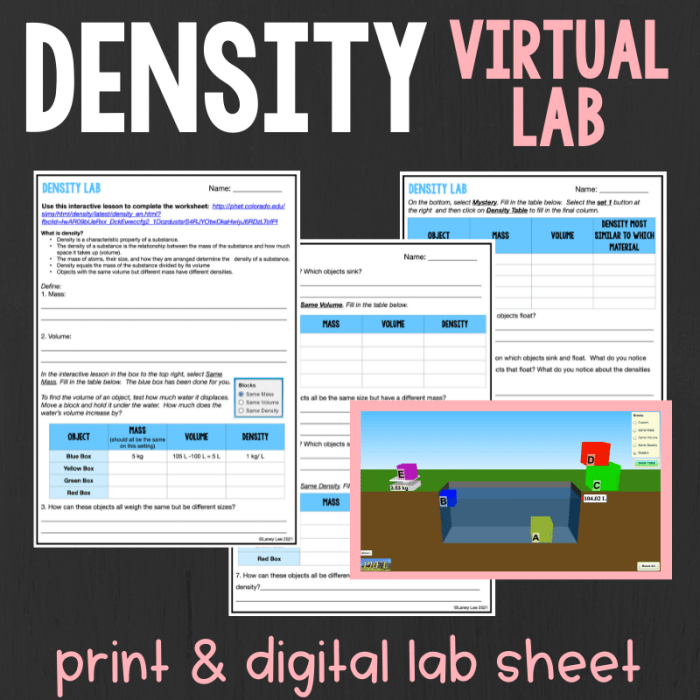 Density virtual lab answer key