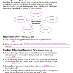 Chemical reaction webquest answer key