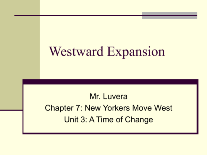 Identify the statements that describe westward expansion