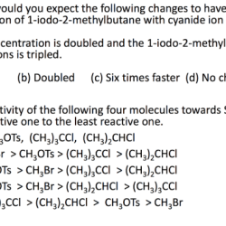 Reaction naoh step single rate ch3br bimolecular following if concentration doubled solved concentrations nabr ch3oh chegg transcribed text show problem