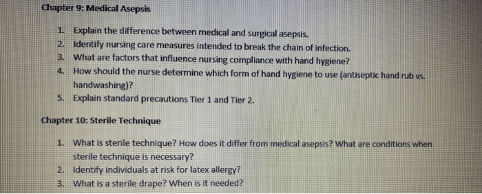 Chapter 17 medical asepsis and the osha standard